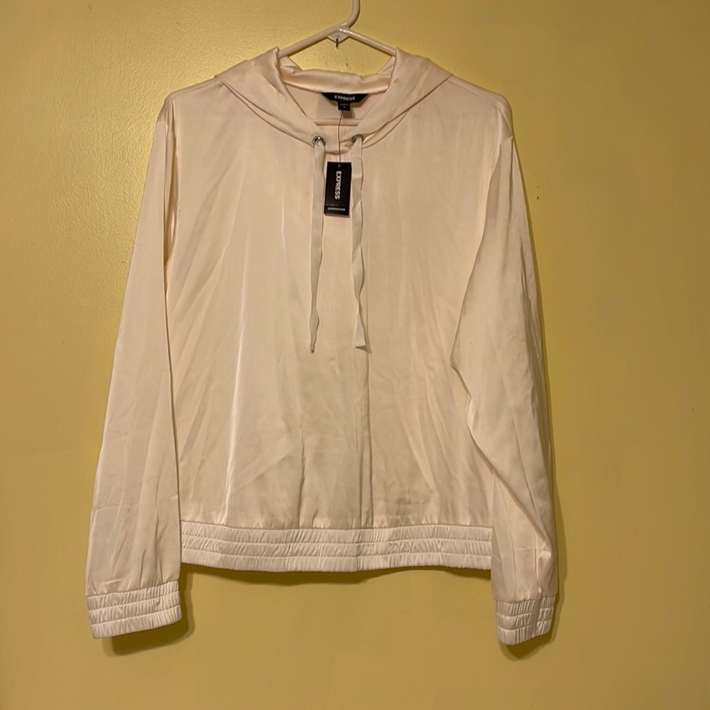 Express Off-White Hoodie Sweatshirt